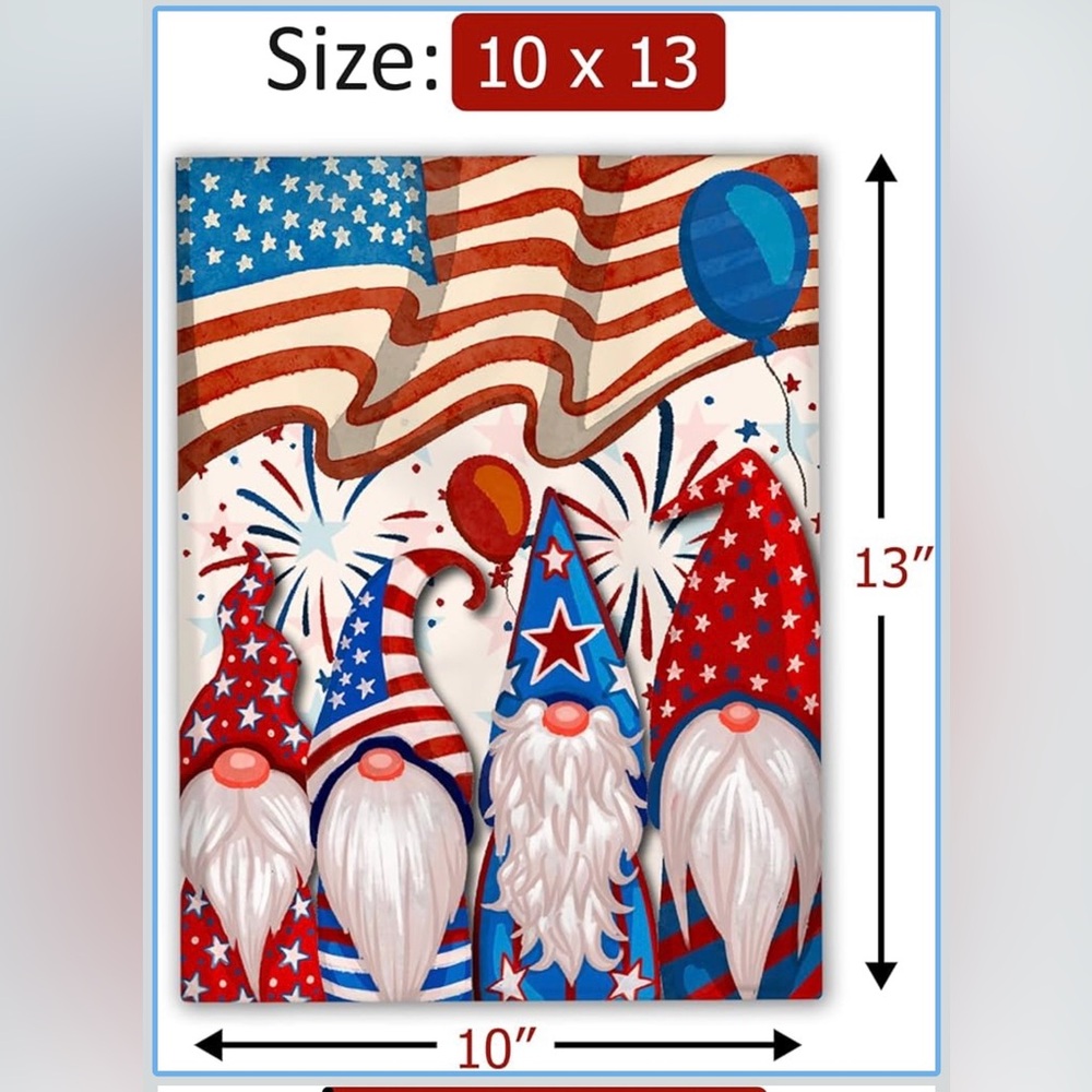 (10pk) Patriotic Gnome Polymailers - Red, White & Blue